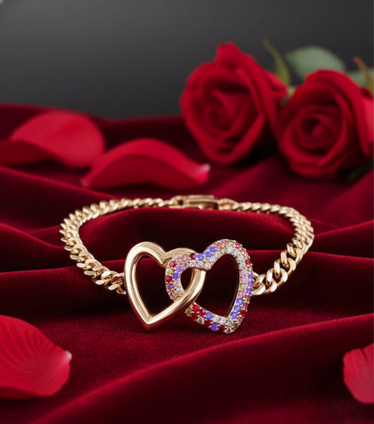 🩷😘 FOREVER Link Cuban Heart bracelet