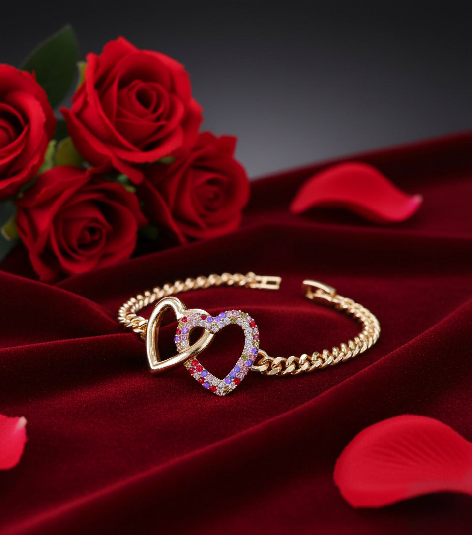 🩷😘 FOREVER Link Cuban Heart bracelet