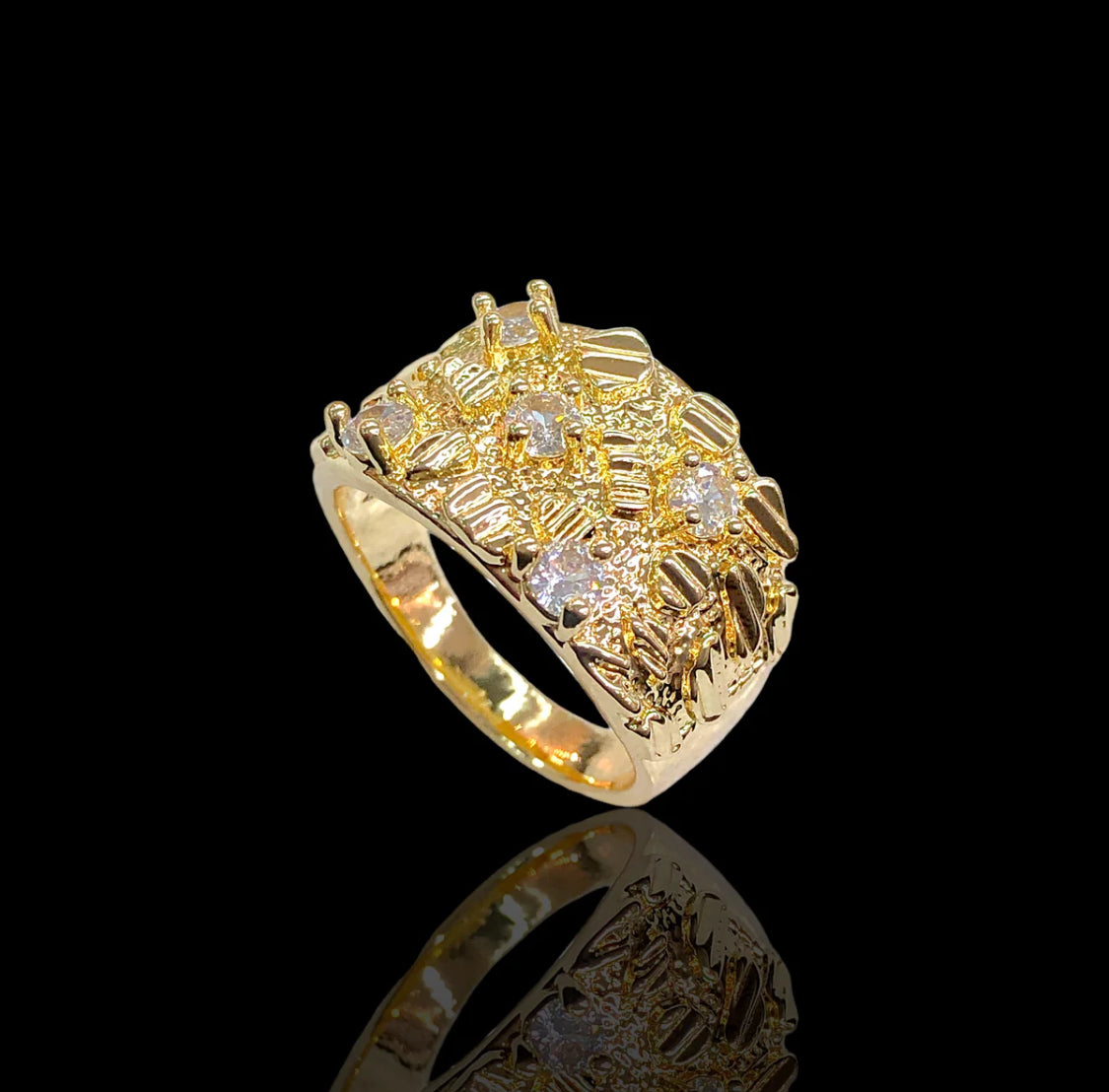 CZ Nugget Ring (Unisex)