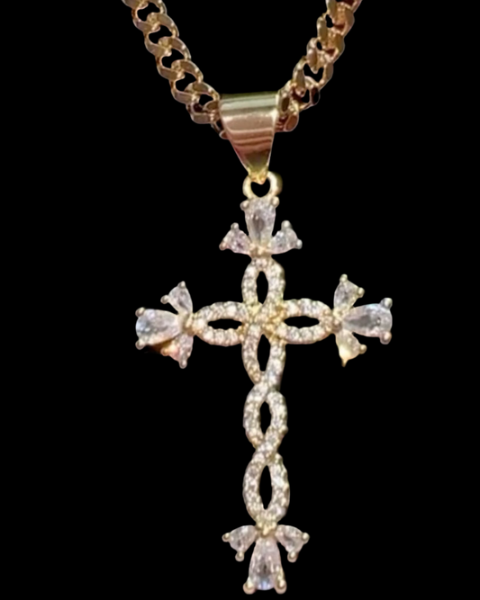 Cuban Brilliance Cz Cross