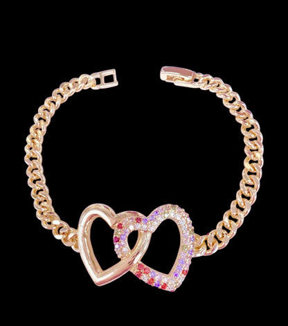 🩷😘 FOREVER Link Cuban Heart bracelet