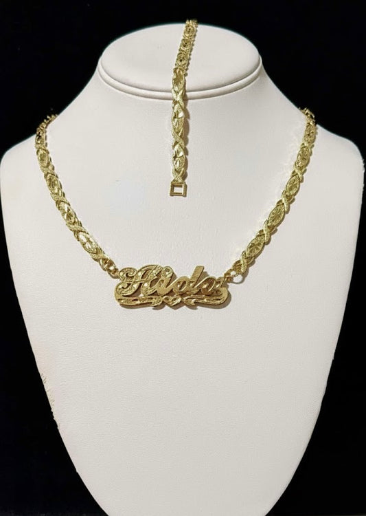 Xo set W/ Name Necklace