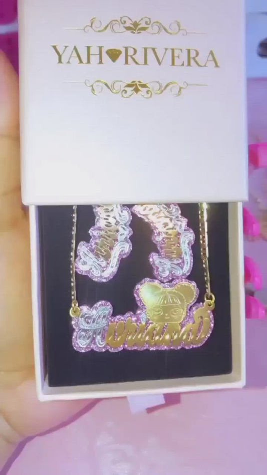 ANY Character Nameplate & Stud Set (Boy or Girl)