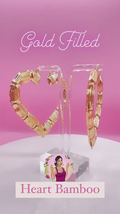 Heart Bamboo (Gold Filled)