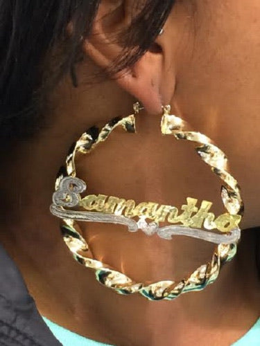 TWIST NAME EARRINGS