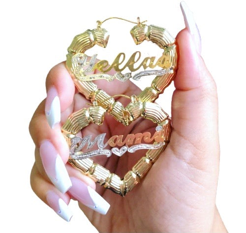 Kids Heart Bamboo Earrings