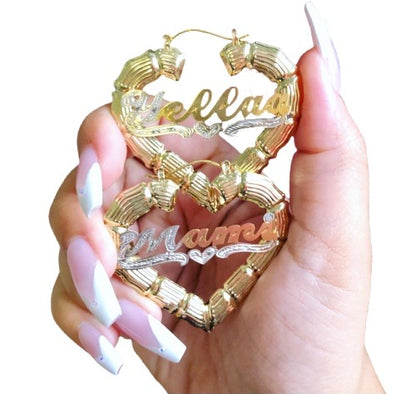 Kids Heart Bamboo Earrings