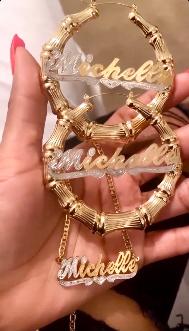 Kids Bamboo & Double Plated Necklace Set