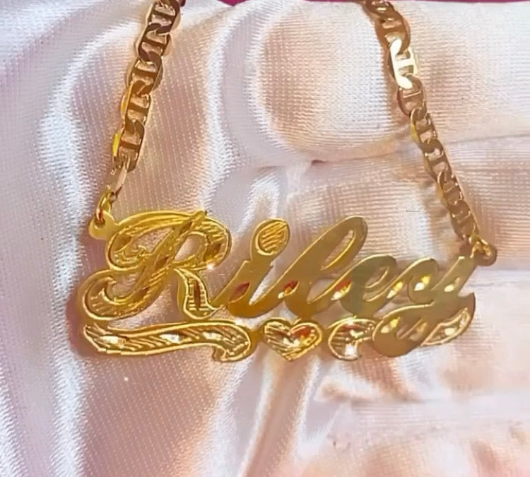 DOUBLE PLATED NAMEPLATE