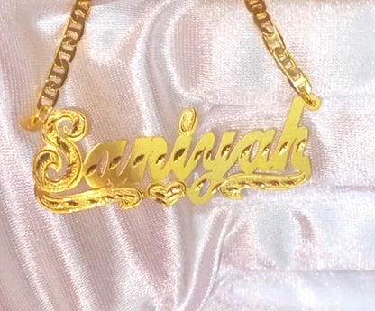 DOUBLE PLATED NAMEPLATE