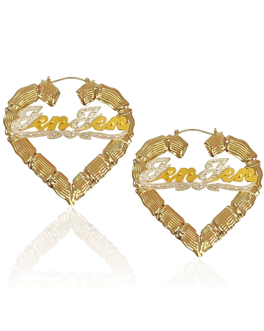 Kids Heart Bamboo Earrings