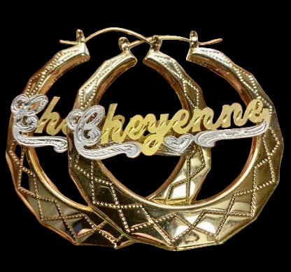 2” Diamond Hoop Earrings