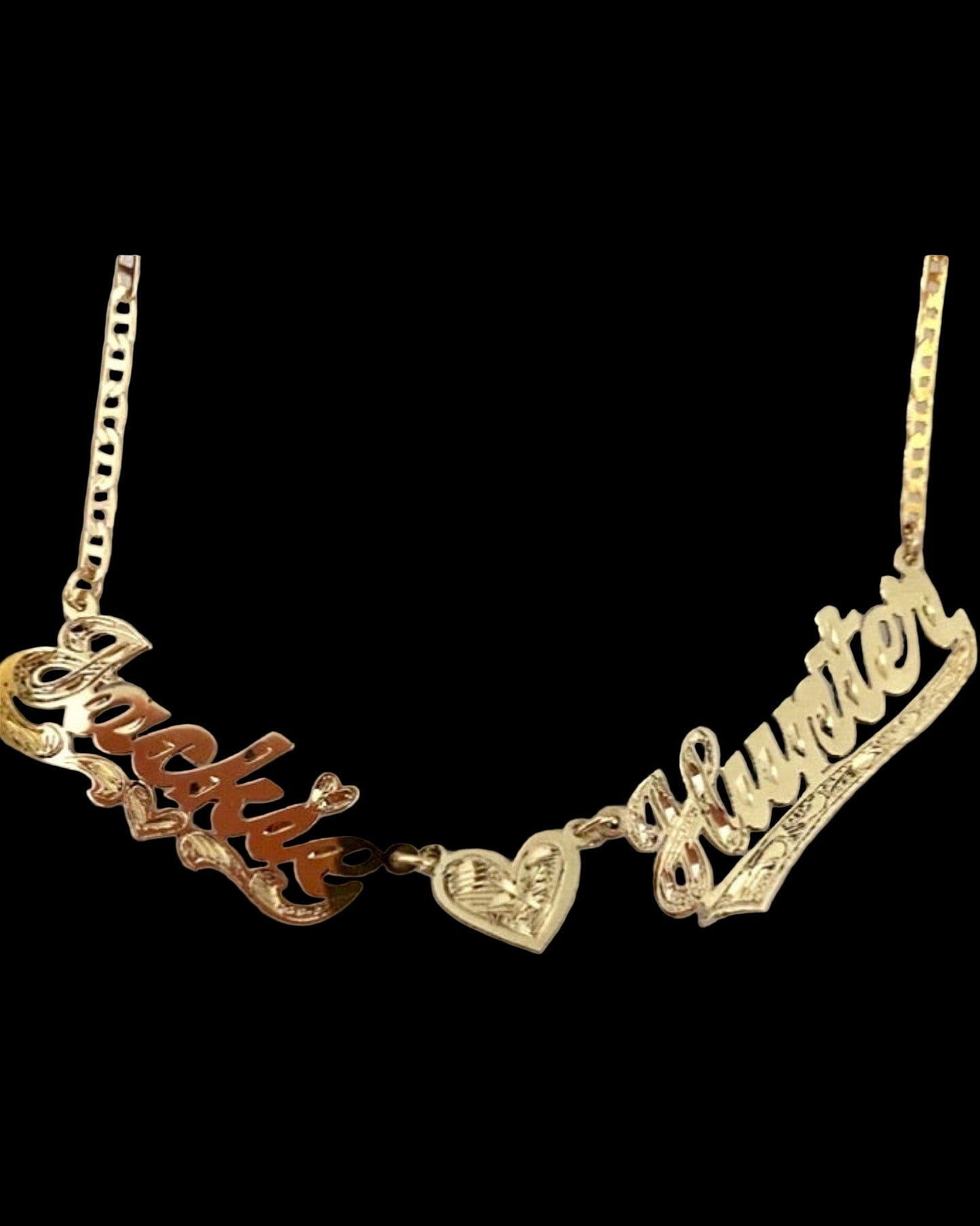 2 Names Heart Necklace