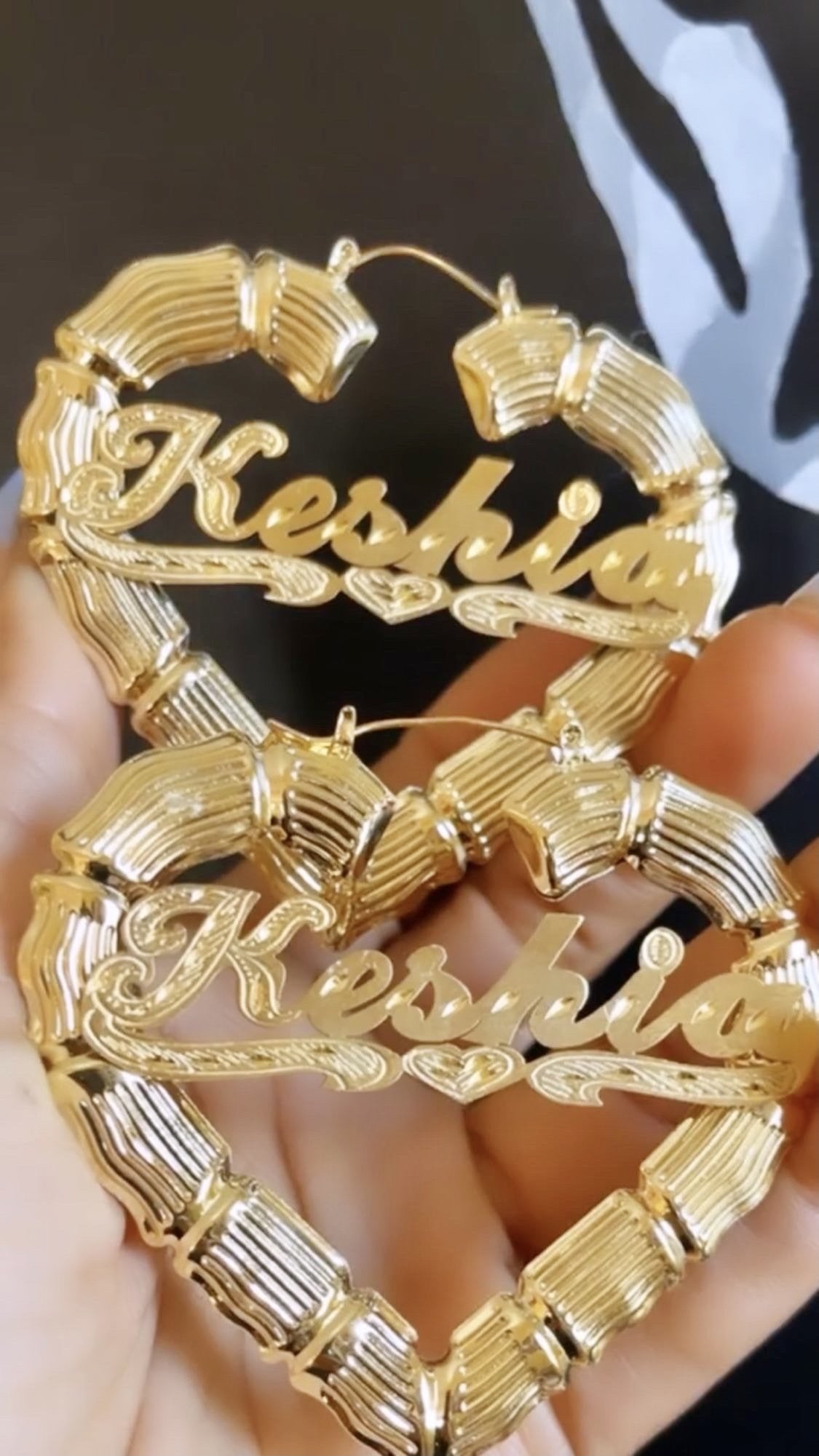 Heart Bamboo Earrings