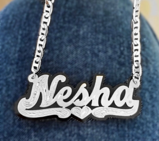 SILVER ONYX NECKLACE