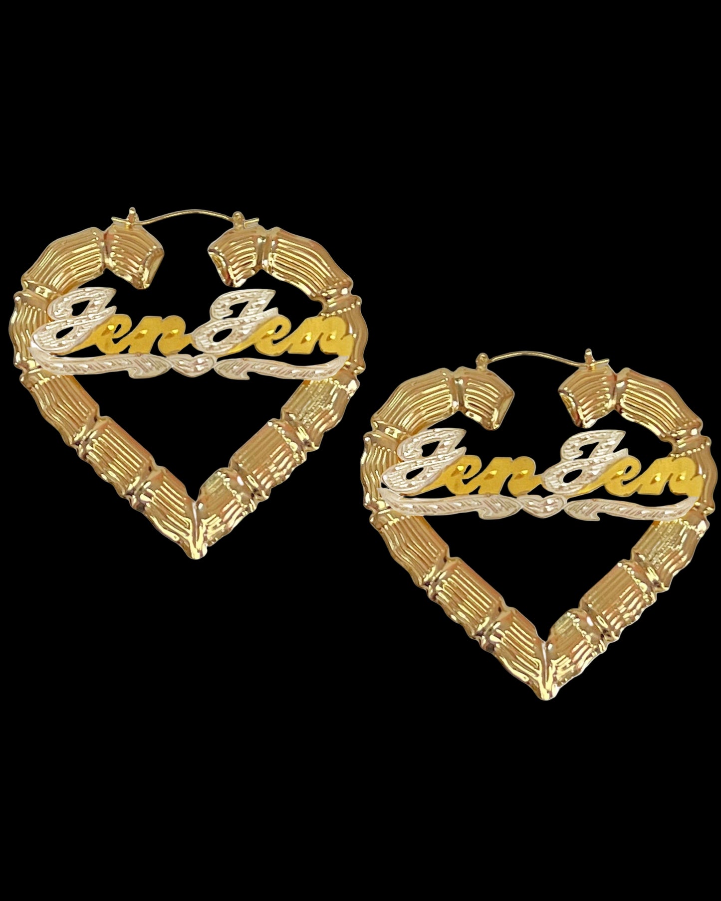 Heart Bamboo Earrings