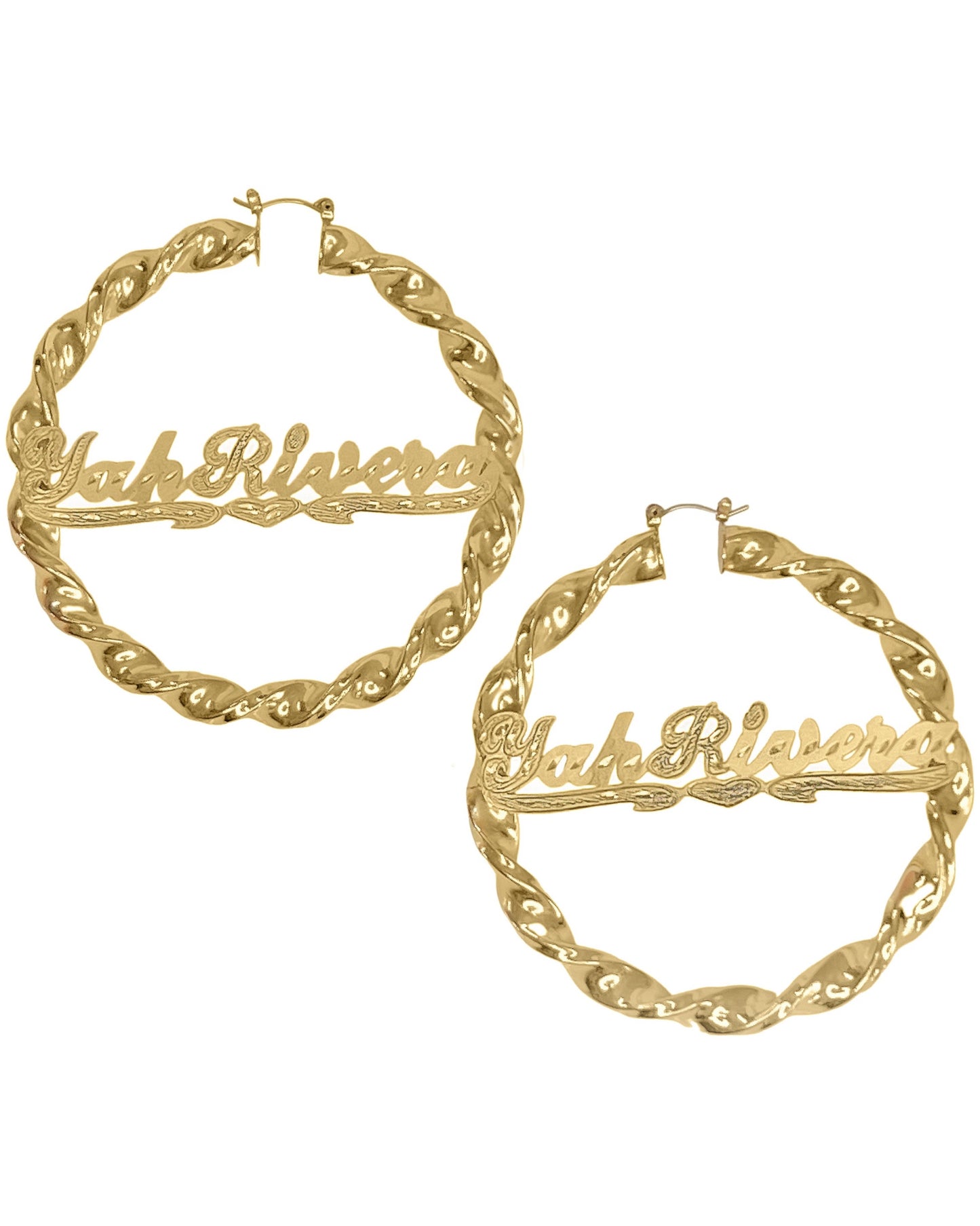 TWIST NAME EARRINGS