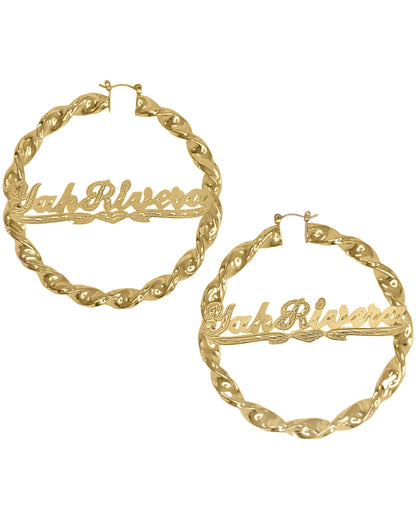 TWIST NAME EARRINGS