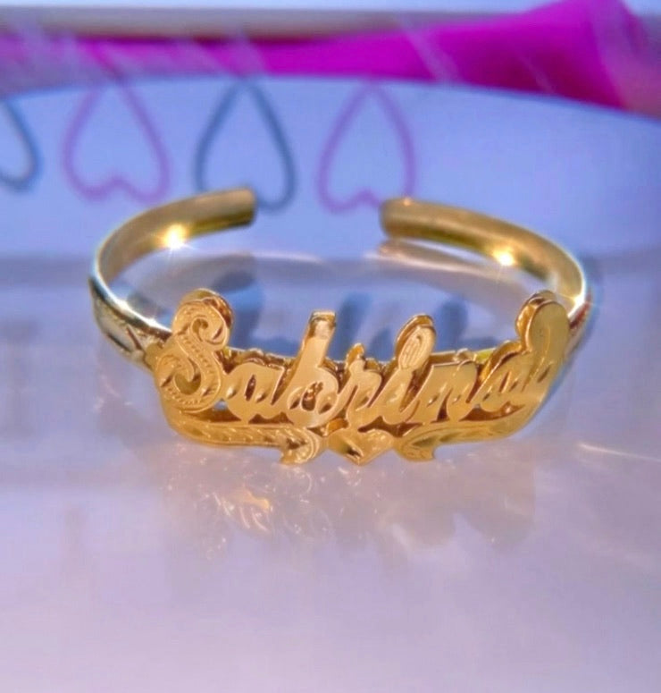 Name Open Cuff Bangle